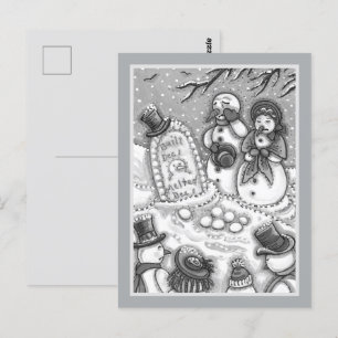 SNOWMAN-FRIEDHOF, MELDET VOR SEINER ZEIT, MÄHRER POSTKARTE
