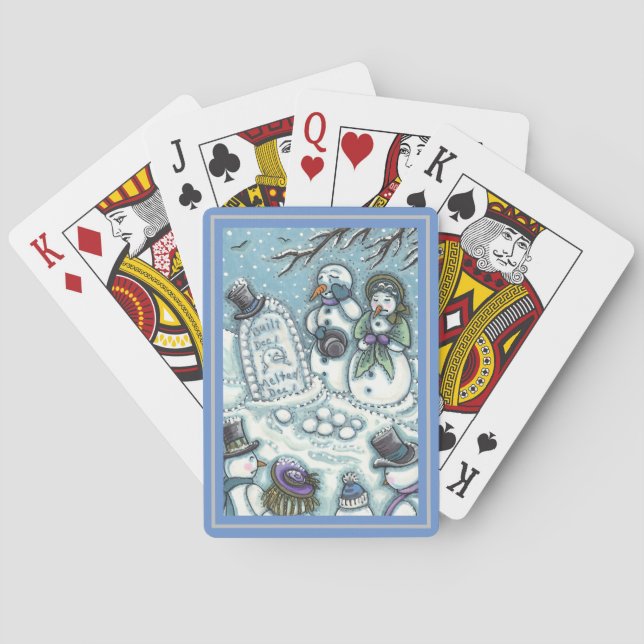 SNOWMAN-FRIEDHOF, MELDET VOR SEINER ZEIT, MÄHRER SPIELKARTEN (Rückseite)