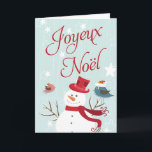 Snowman Frohe Weihnachten Christmas Cards<br><div class="desc">Snowman Frohe Weihnachten Christmas Cards. Christmas card to send to friends and family with a nice inside greeting. Design Shows the Satz 'Frohe Weihnachten' in a beautiful Font,  A Snowman with red hat and scarf,  cute little birds,  stars and snowflakes.</div>