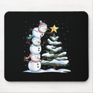 Snowman Frohe Weihnachten Weihnachten Weihnachten Mousepad