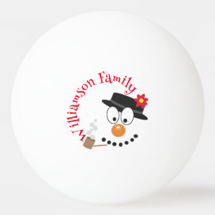 Snowman Funny Face Niedliche Neuheit Weihnachten Tischtennisball