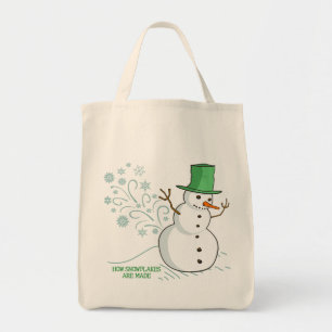 Snowman Furzen Schneeflocken Tragetasche