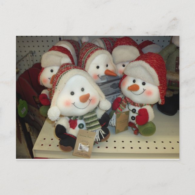 Snowman Gaggle Postkarte (Vorderseite)