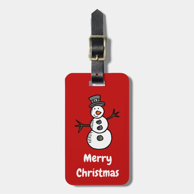 Snowman Gepäckanhänger (Vorderseite vertikal)