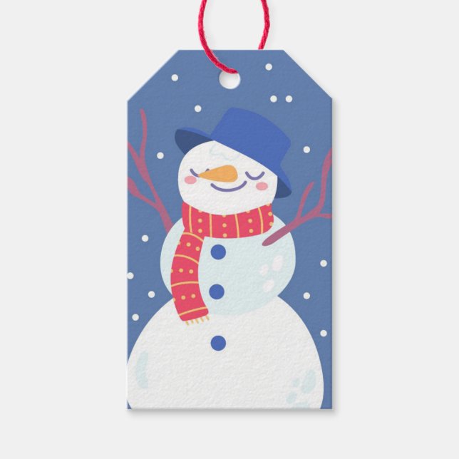 Snowman Geschenkanhänger (Vorderseite)