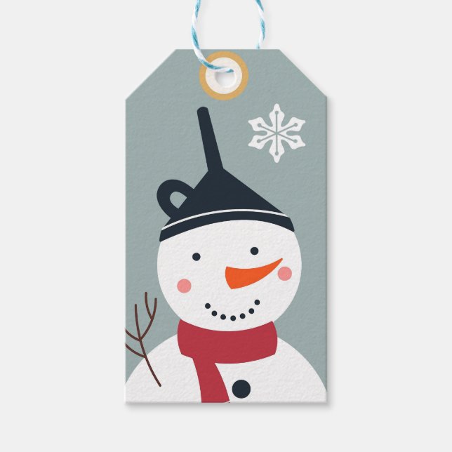 Snowman Geschenkanhänger (Vorderseite)