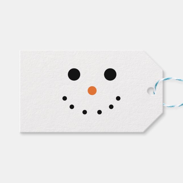 Snowman Geschenkanhänger (Vorderseite (Horizontal))