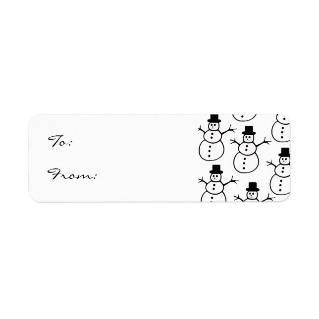 Snowman-Geschenketikett (Vorne)