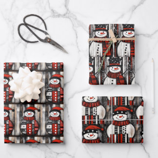 Snowman Geschenkpapier Set