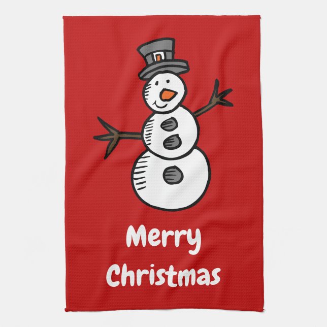 Snowman Geschirrtuch (Vertikal)
