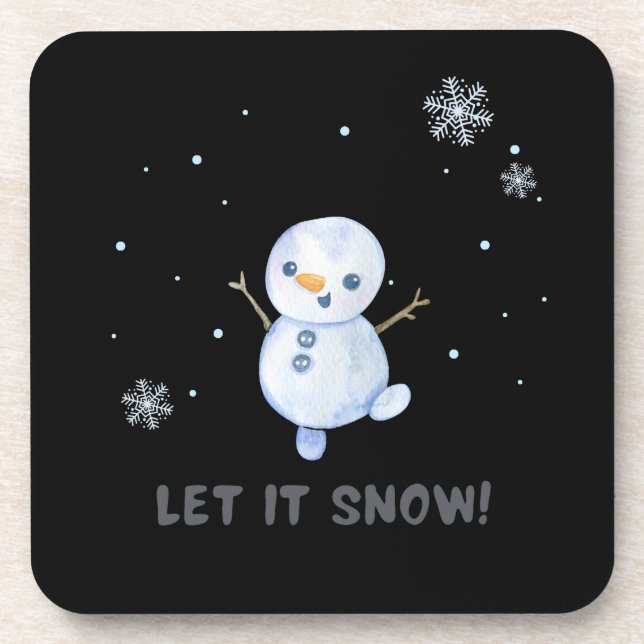 Snowman Getränkeuntersetzer (Vorderseite)
