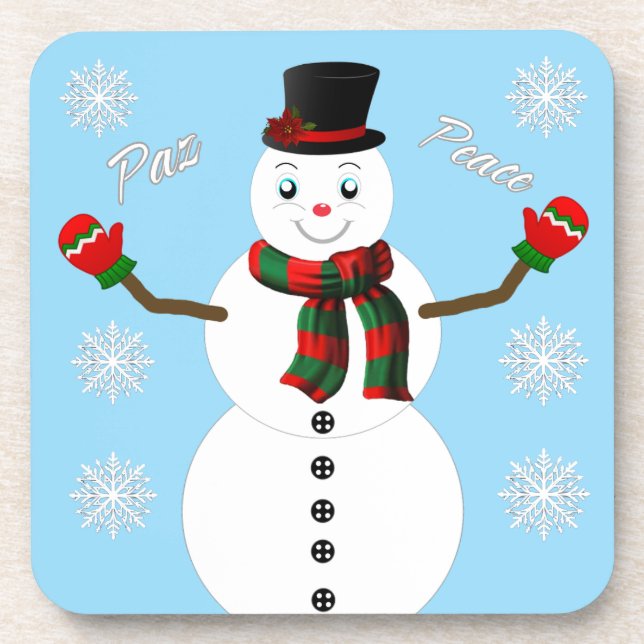 Snowman  getränkeuntersetzer (Vorderseite)