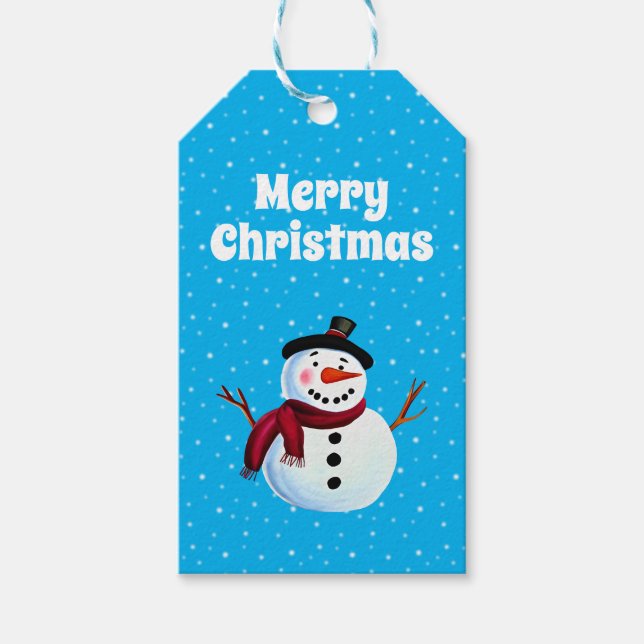 Snowman Gift Tags Geschenkanhänger (Vorderseite)