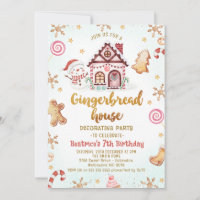 Snowman Gingerbread House Dekorieren Geburtstag