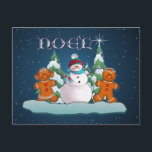 SNOWMAN & GINGERBREAD KIDS VON SHARON SHARPE FEIERTAGSPOSTKARTE<br><div class="desc">SNOWMAN & GINGERBREAD KIDS VON SHARON SHARPE</div>
