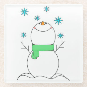Snowman Glasuntersetzer