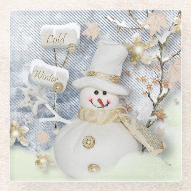 Snowman Glasuntersetzer (Vorderseite)