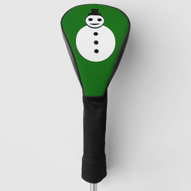 Snowman Golf Driver Cover lächeln Weihnachten Golf Headcover (Vorderseite)