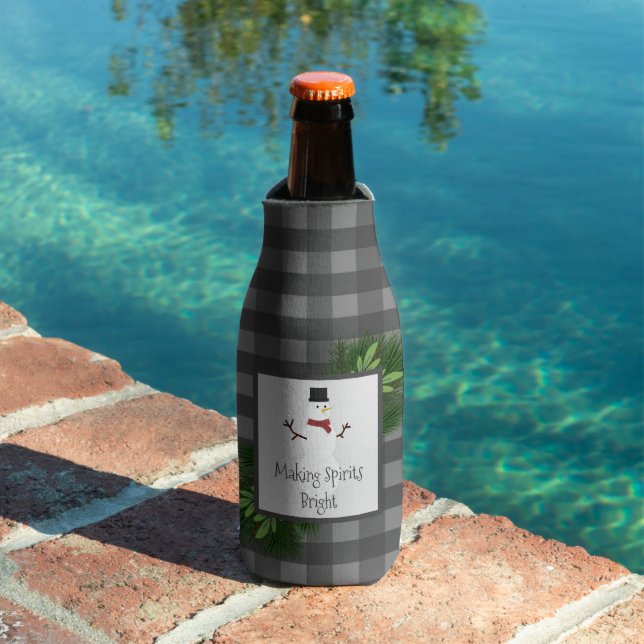 Snowman Gray Buffalo Kariert Bottle Cooler Flaschenkühler (In Situ Pool)