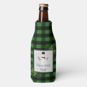 Snowman Green Buffalo Kariert Bottle Cooler Flaschenkühler