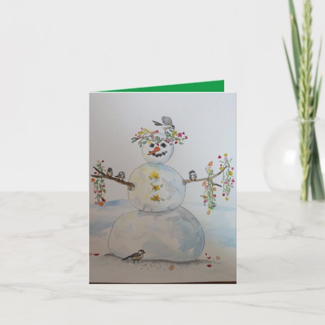 snowman greeting card karte (Vorderseite)
