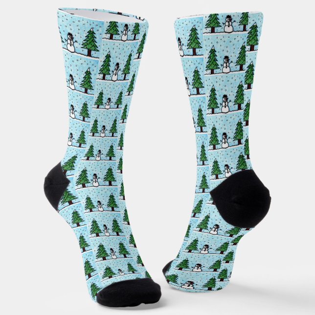 Snowman Greetings Socken (Gewinkelt)