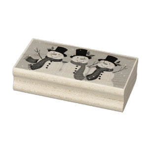 Snowman Gummistempel