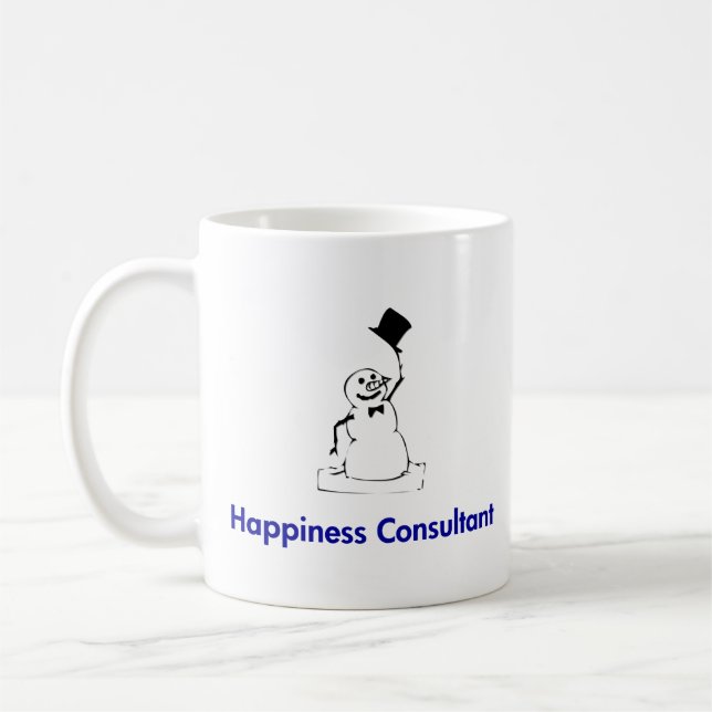 Snowman Happiness Consultant Kaffeetasse (Links)