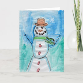 Snowman Happiness - Kinder Kunst des CHOC Dankeskarte