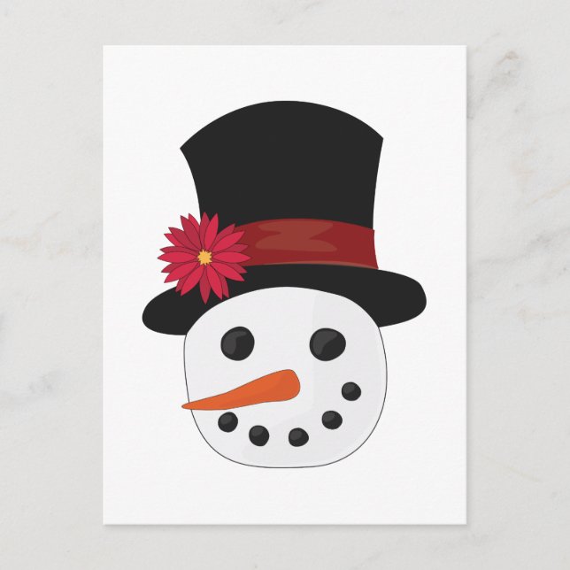 Snowman Head Postkarte (Vorderseite)