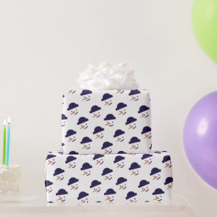 Snowman Head Weihnachtsgeschenk Geschenkpapier
