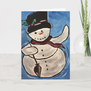 Snowman Holiday Card Feiertagskarte