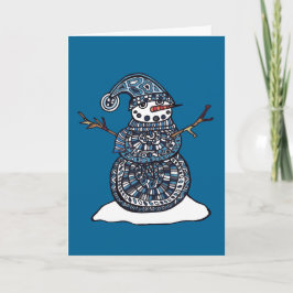 Snowman Holiday Cards Feiertagskarte