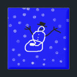Snowman Holiday Christmas Magnet - Kunst von Kinde<br><div class="desc">Snowman Design von Jasmin. Kunst von Kindern. com</div>