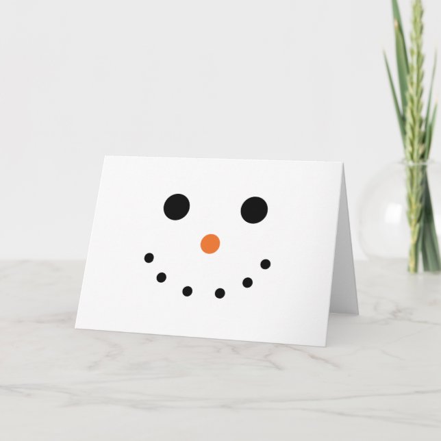 Snowman Holiday Grußkarte Feiertagskarte (Vorderseite)