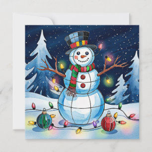Snowman Holiday Grußkarte Feiertagskarte