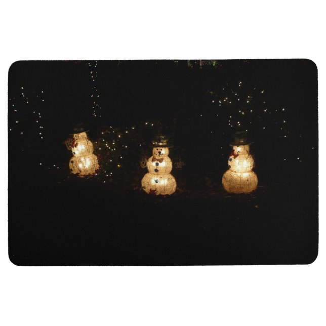 Snowman Holiday Light Display Bodenmatte (Vorderseite)