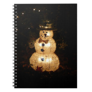 Snowman Holiday Light Display Notizblock