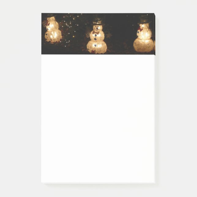 Snowman Holiday Light Display Post-it Klebezettel (Vorderseite)