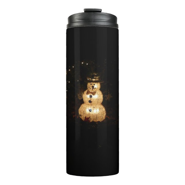 Snowman Holiday Light Display Thermosbecher (Vorderseite)