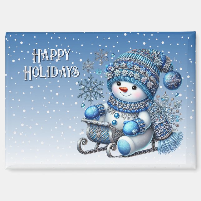 Snowman Holiday Magnet (Vorderseite)
