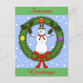 Snowman Holiday Postcard (benutzerdefinierbar) Feiertagspostkarte