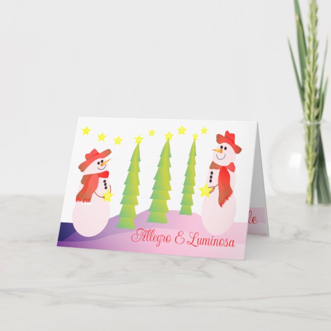 Snowman Holiday Styled Feiertagskarte (Vorderseite)