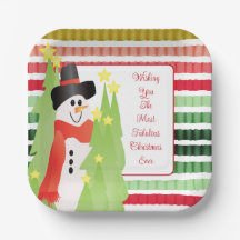 Snowman Holiday Themed Designer Square