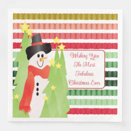 Snowman Holiday Themed Serviette