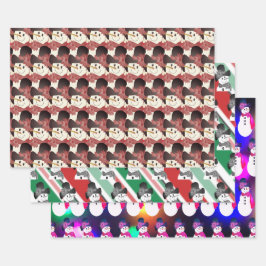 Snowman Holiday Trio Geschenkpapier Set