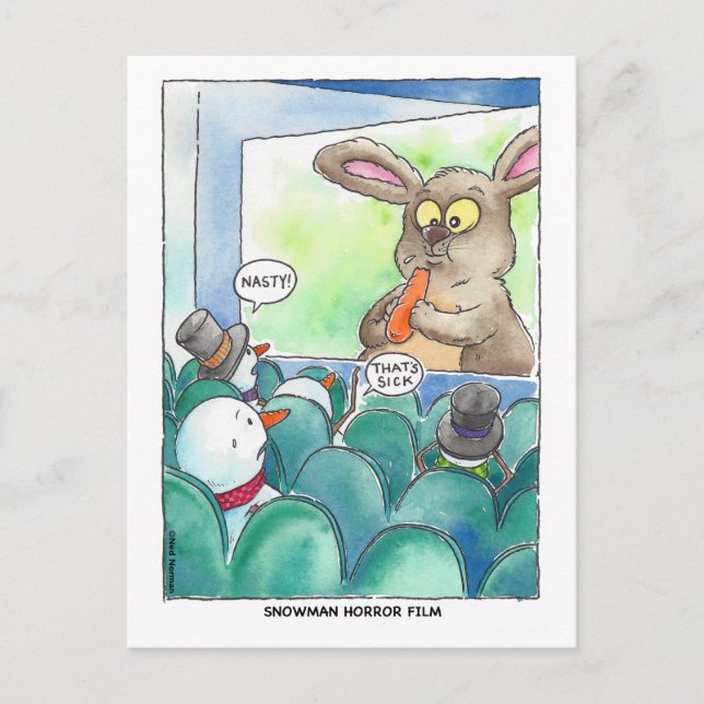 Snowman Horror Film Postcard Postkarte (Vorderseite)