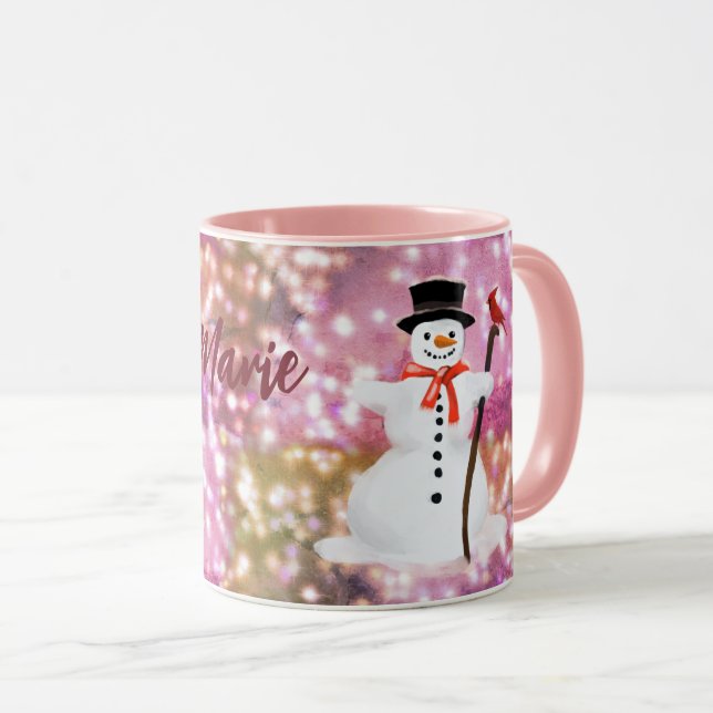 Snowman Hot Schokolade Tasse (VorderseiteRechts)