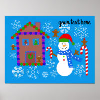 Snowman & House #2 Poster