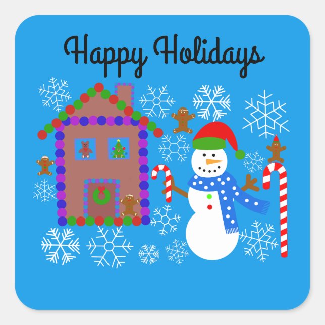 Snowman & House #2 Stickers (Vorderseite)